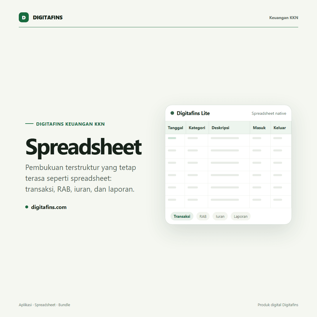 Visual Spreadsheet / Digitafins Lite